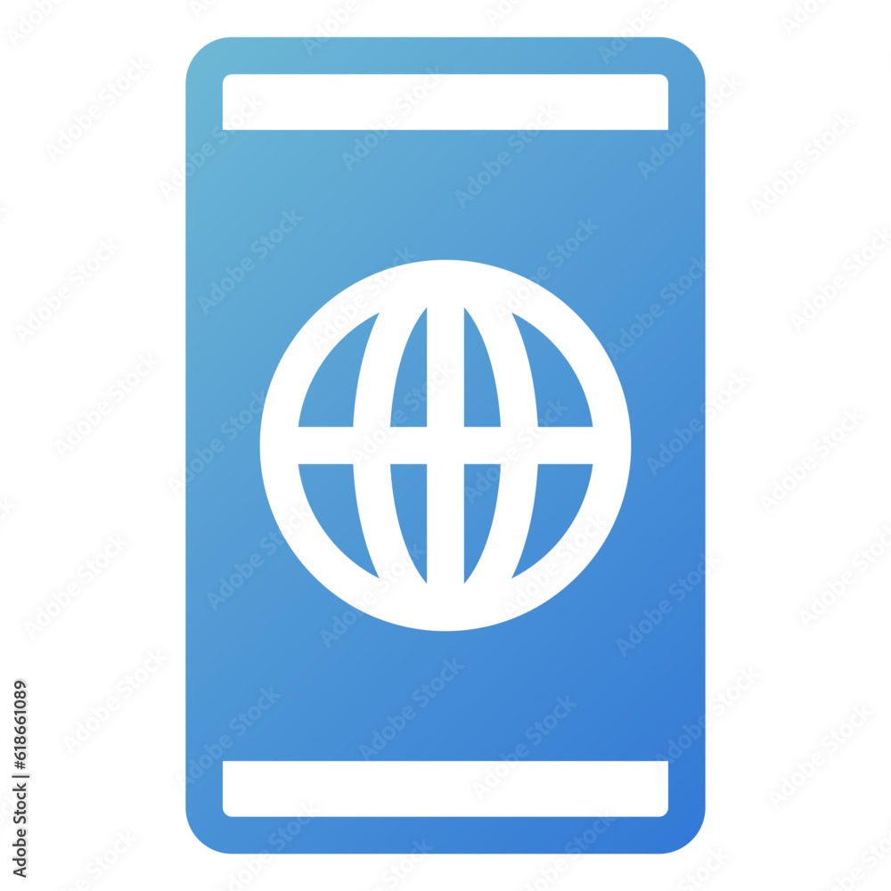 mobile network icon in gradient style mobile network icon in gradient style
