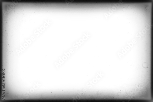 Obraz na płótnie Vintage photo lens frame with vignette and dust, splatters, template on transparent background (png image). Useful for design, vintage film effects, and backgrounds w salonie
