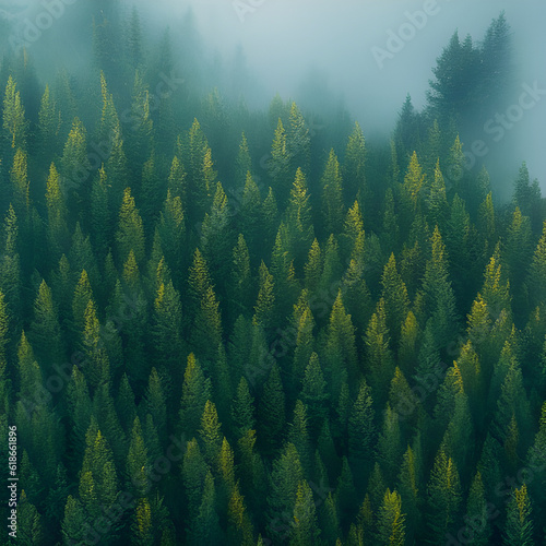 Misty Alaskan Forest