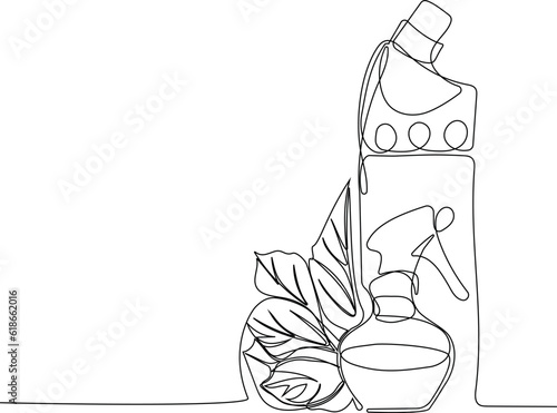 Home cleaning service landing page design concept, illustration of janitors with cleaning tools. Vector illustration