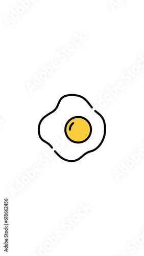 huevo frito vector