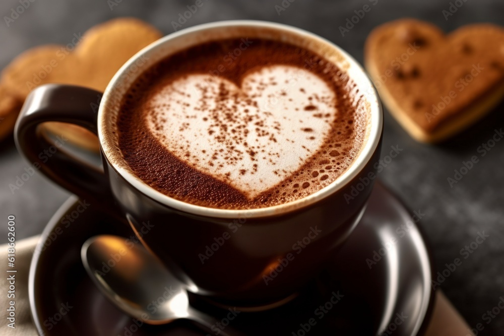 cup of coffee with beans, generative ai cup of coffee with beans, generative ai