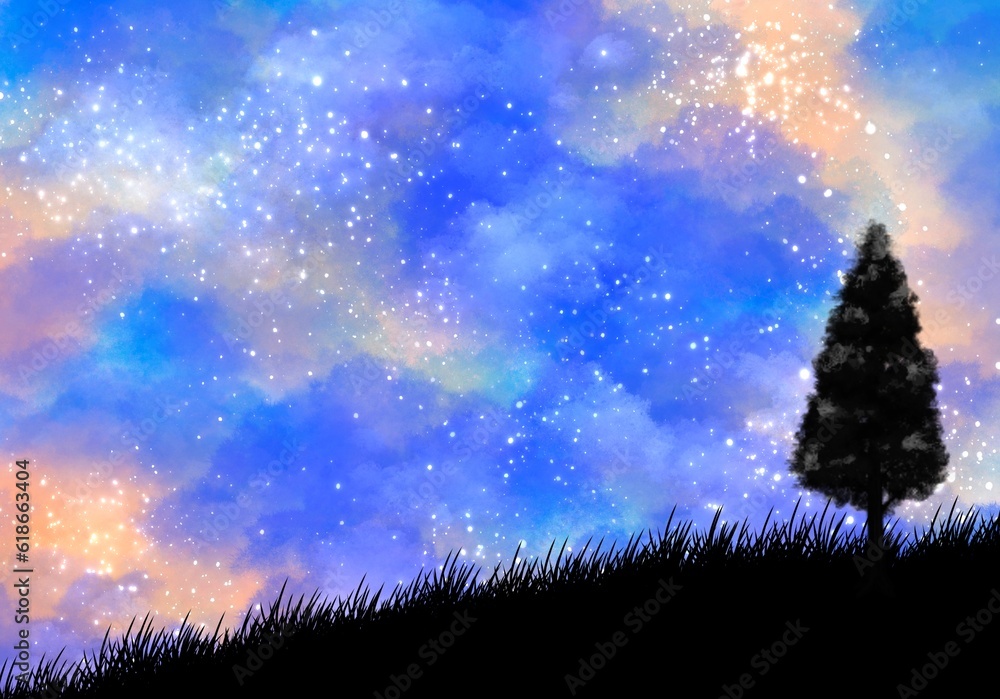 Naklejka premium background with stars