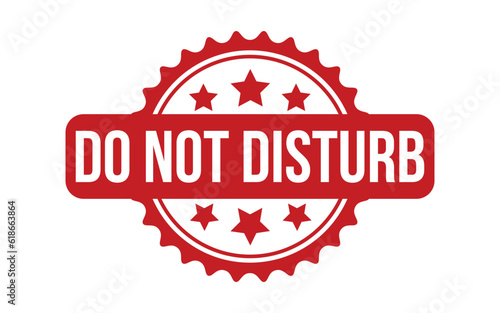 Red Do Not Disturb Rubber Stamp Seal Vector