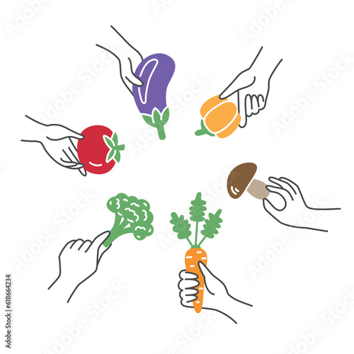 Set of vegetables.