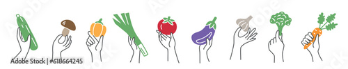 Set of vegetables.