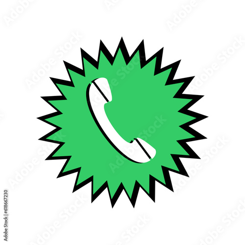 illustration of a telephone , phone icon, whats app, dial symbol