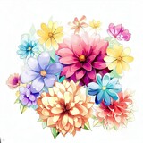 Colourful Flowers in Anime Style - Background
