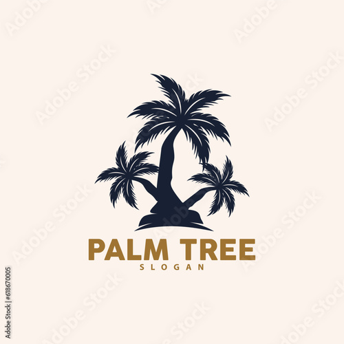 Wallpaper Mural Palm Tree Logo, Beach Vector, Summer Design, Silhouette Symbol Illustration Torontodigital.ca