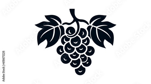 Grapes fruit icon vector illustration on white background