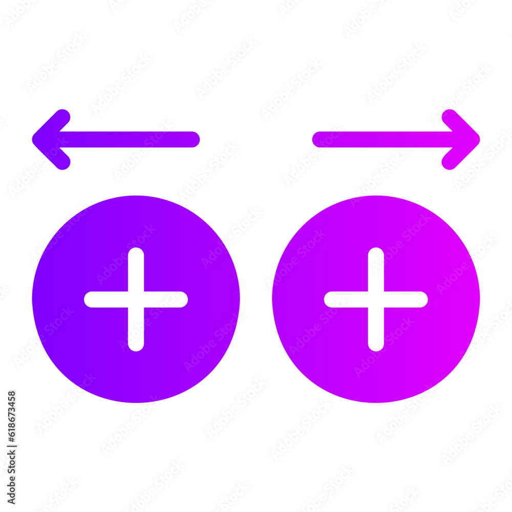 Obraz premium magnetic poles gradient icon