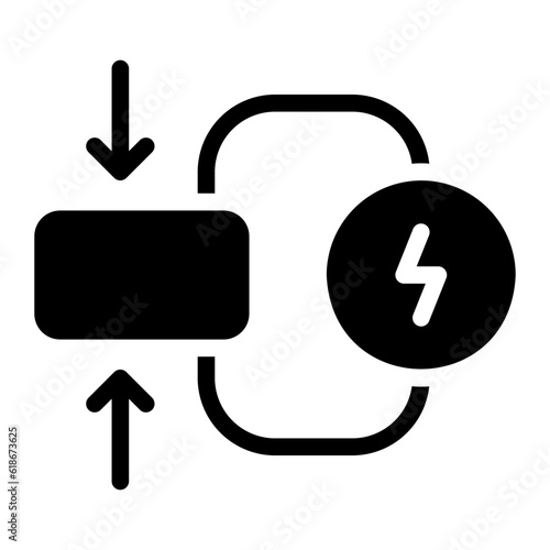 electricity glyph icon