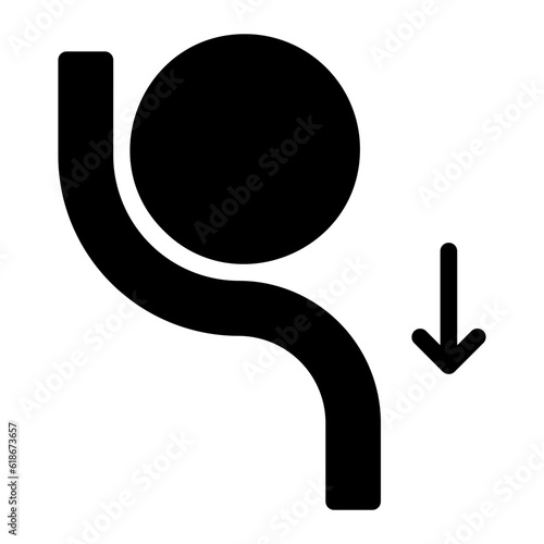 physics glyph icon