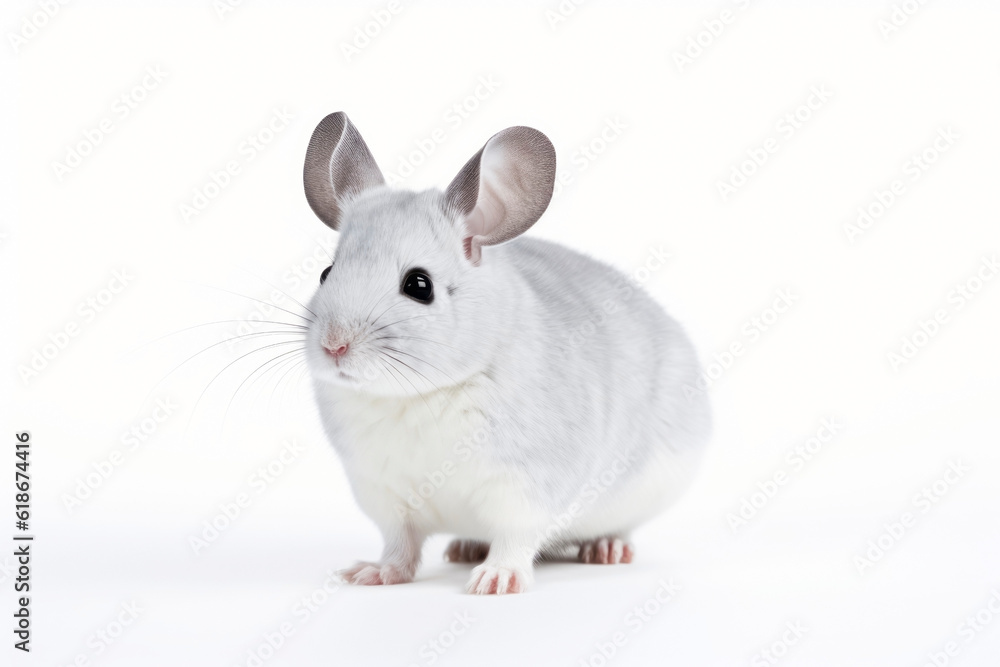 Chinchilla on a light background. Generative AI Chinchilla on a light background. Generative AI