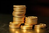 Stack of Gold Coin professional photography AI Generated