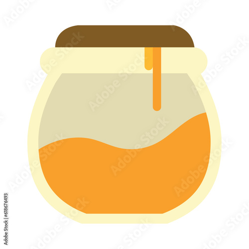 Isolated colored honey jar icon Vector