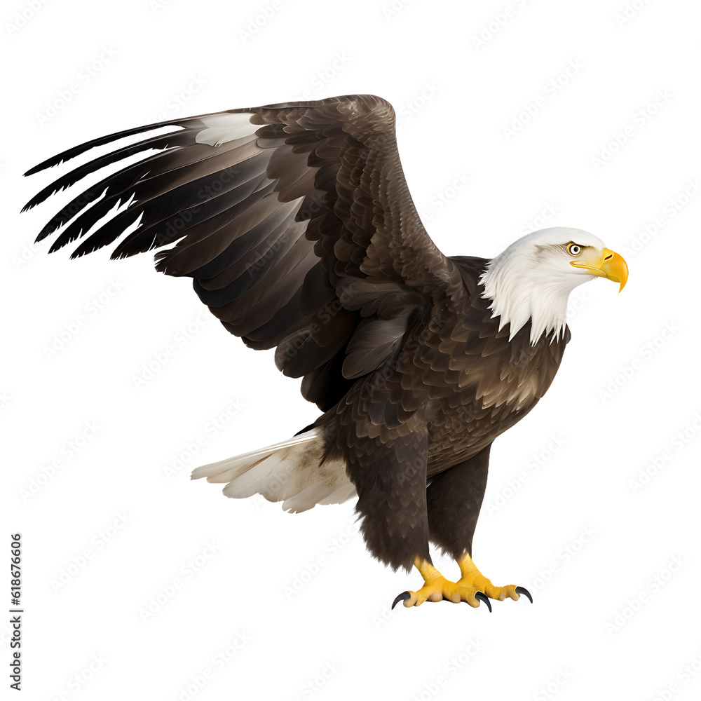 Bald eagle in flight with out background Bald eagle in flight with out background