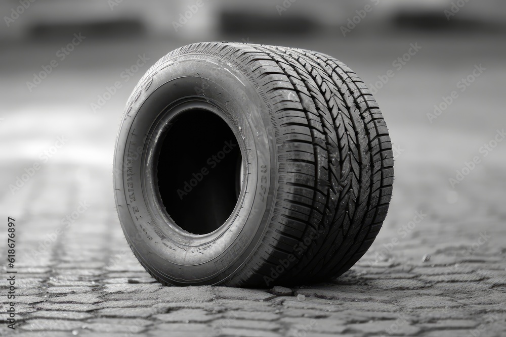used tire professional advertising photography AI Generated used tire professional advertising photography AI Generated