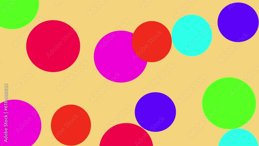 colorful cots animation in yellow background colorful cots animation in yellow background