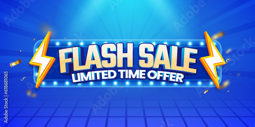 Flash sale 3d editable text effect template