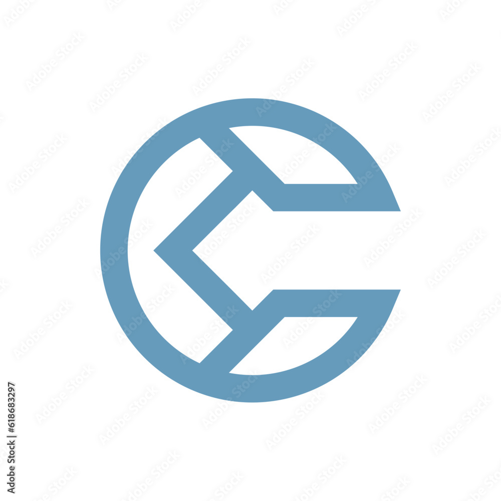 Monogram design vector logo. Monogram initial letter mark C logo design Monogram design vector logo. Monogram initial letter mark C logo design