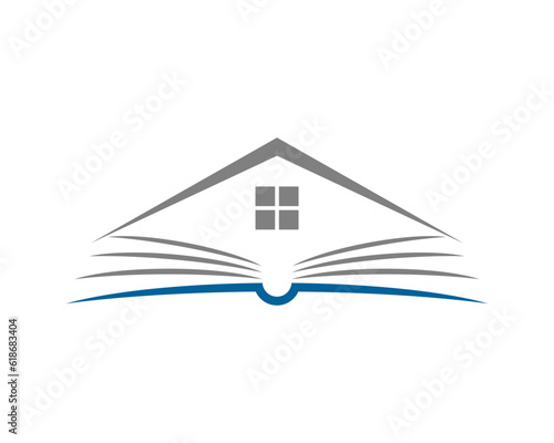 Book with house roof on top