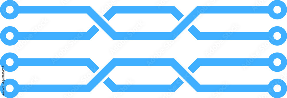 Symmetric blue circuit with simple detail
