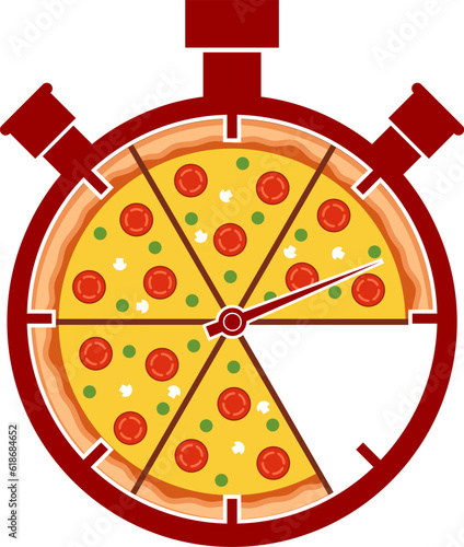 Simple stopwatch with pizza inside
