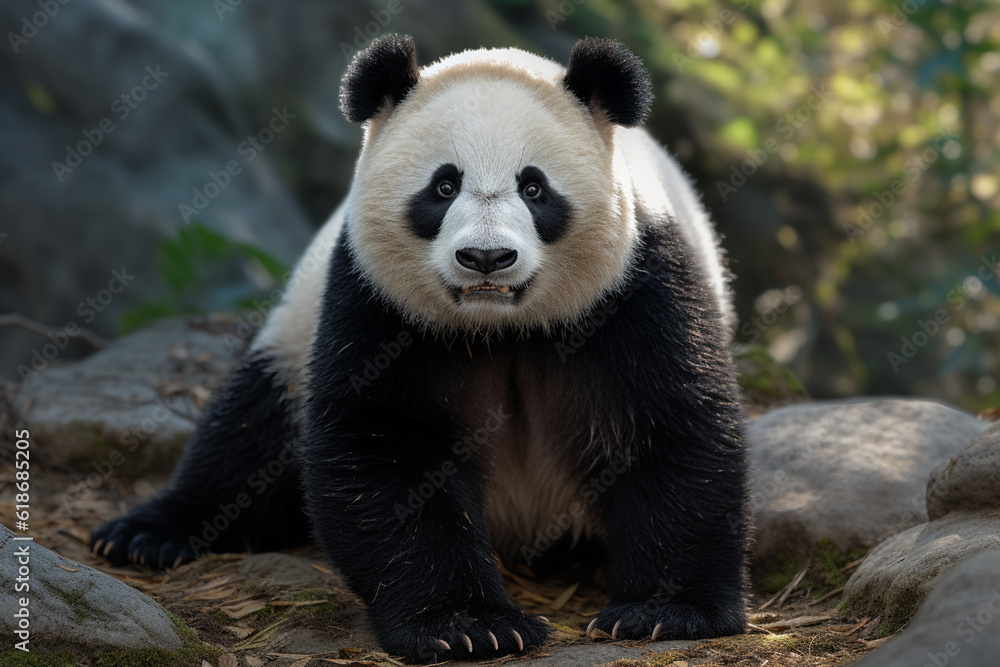 Fototapeta premium panda zoo animal AI generative