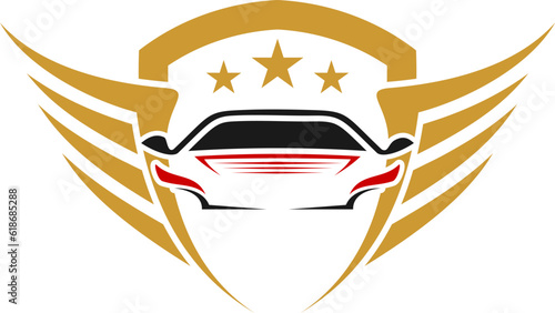 Shield with wing car and star