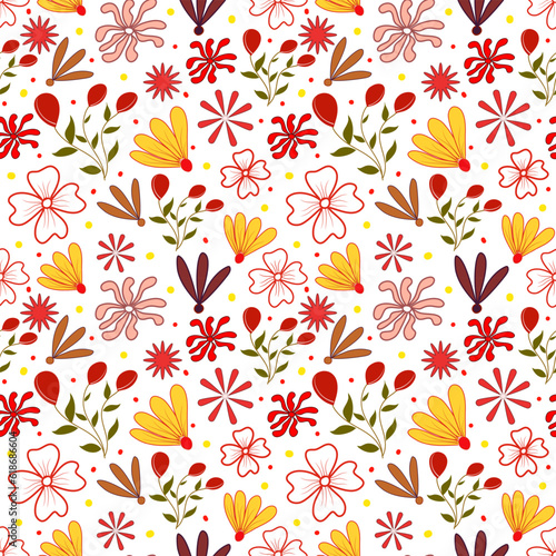 seamless pattern with flowers