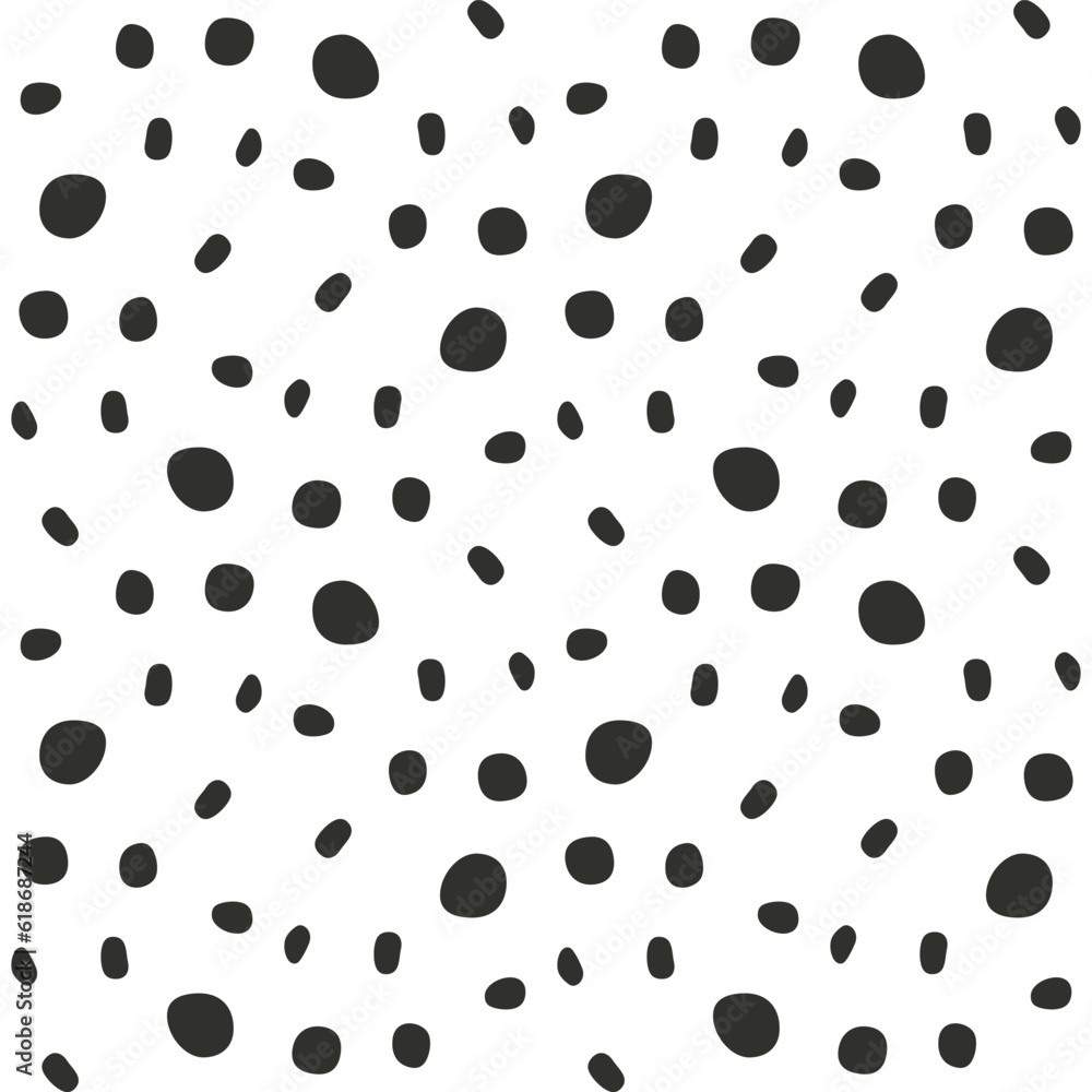 Ditsy seamless pattern with black dots on white background Ditsy seamless pattern with black dots on white background