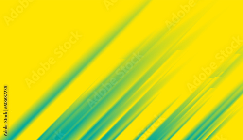 Cyan blue smooth stripes on yellow background. Abstract concept vector design