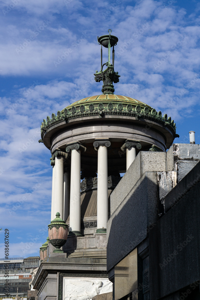 Cemetery turistic, Recoleta Buenos Aires, statues and mausoleum, catholic religion Cemetery turistic, Recoleta Buenos Aires, statues and mausoleum, catholic religion
