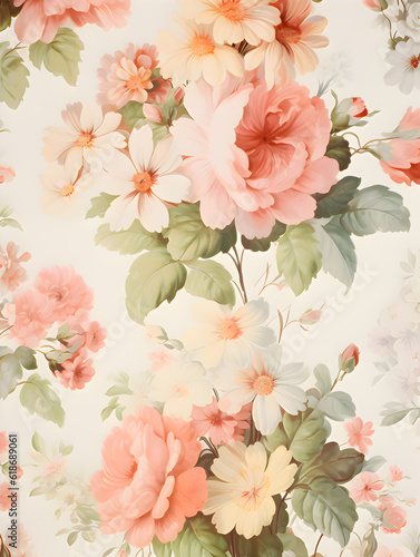 Serene Blooms - Delicate Pastel Flora Wallpaper