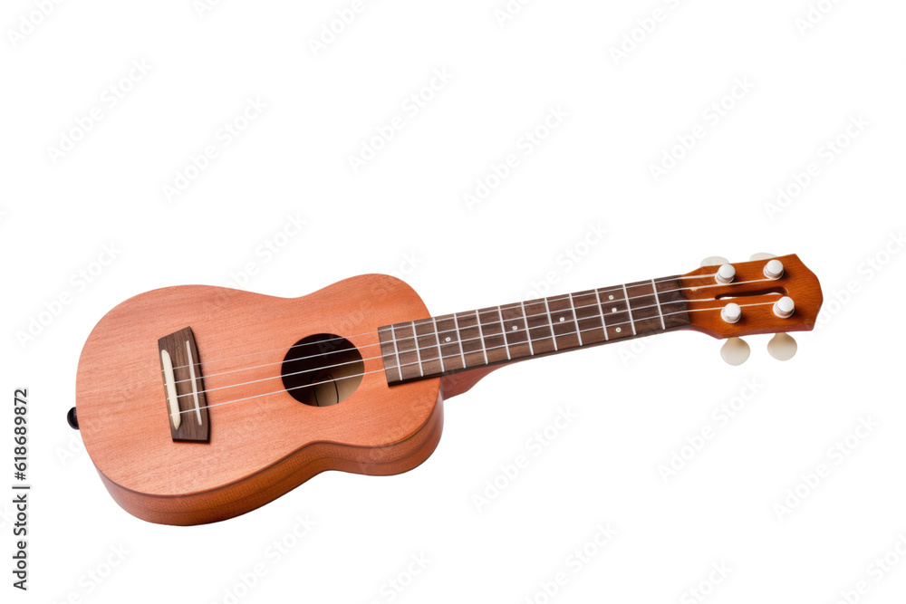 ukulele isolated on a transparent background, generative ai