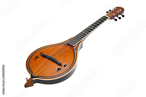 mandolin isolated on a transparent background, generative ai