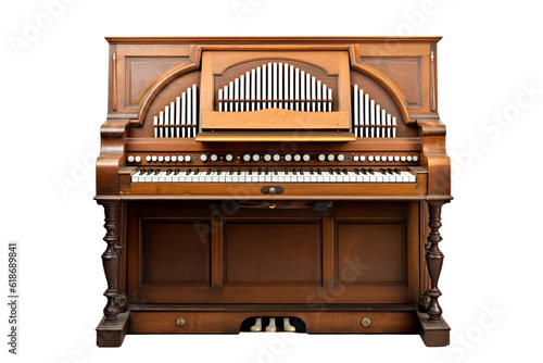 reed organ isolated on a transparent background, generative ai photo