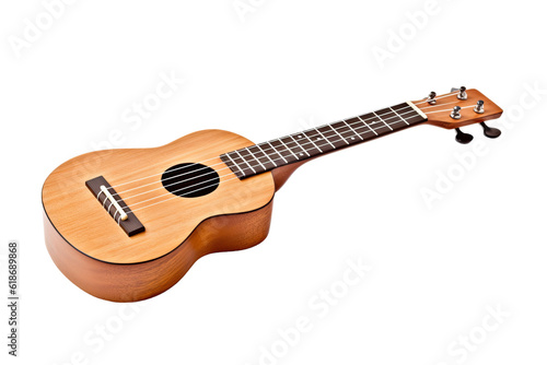 ukulele isolated on a transparent background, generative ai