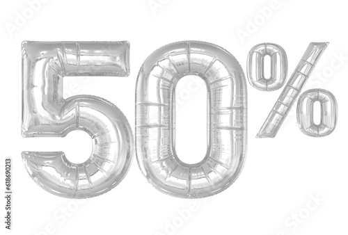 Promotion 50 Percent Silver Balloons 3D