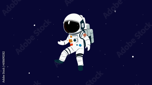 Astronauta flotando en el espacio en vector
