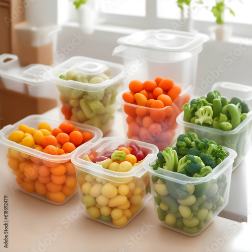 vegetables in a container