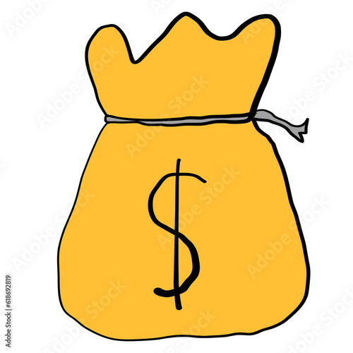 illustration of a bag with money