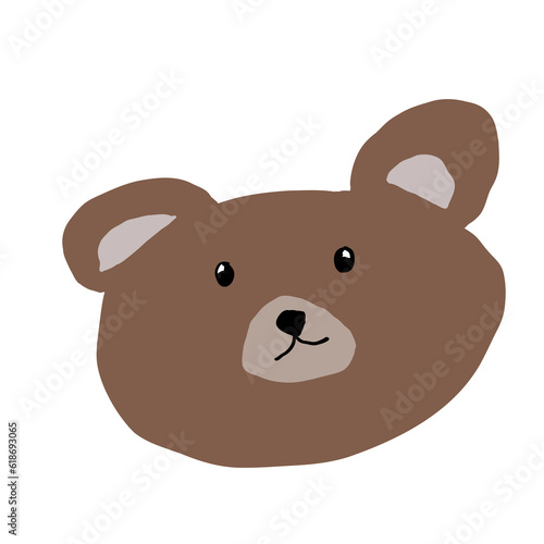 Icon illustration teddy bear cartoon