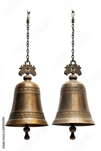 bells isolated on a transparent background, generative ai