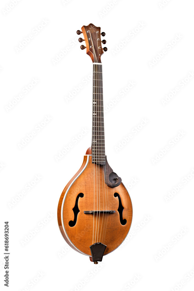 Obraz premium mandolin isolated on a transparent background, generative ai
