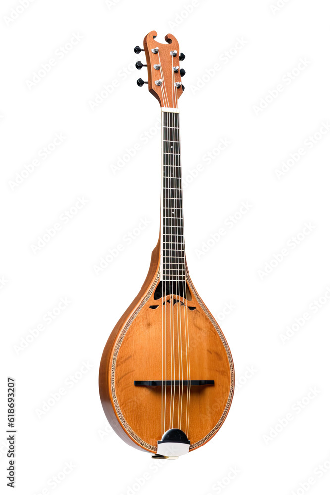 Obraz premium mandolin isolated on a transparent background, generative ai