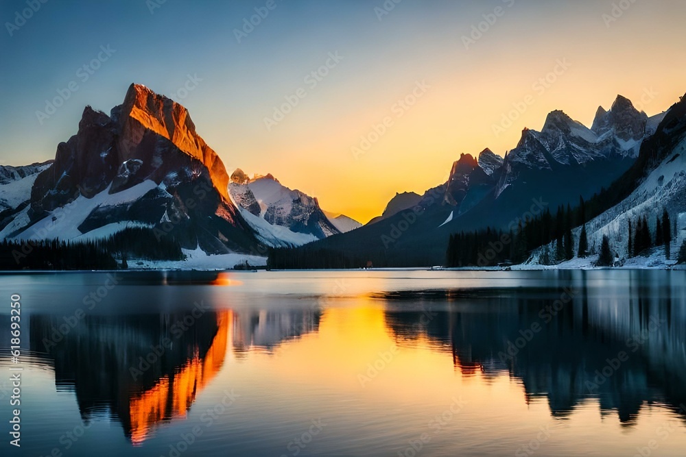 An image of a stunning sunrise over a mountain peak