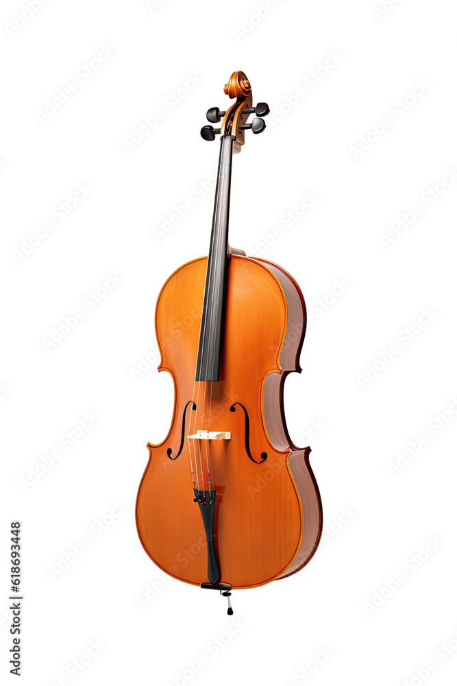Fototapeta premium cello isolated on a transparent background, generative ai