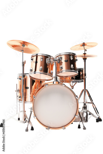 drum set isolated on a transparent background, generative ai © Perfect PNG